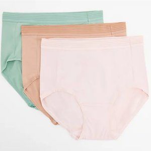 Breezies Set of 3 Mesh Illusions Stripe Full Briefs   1841